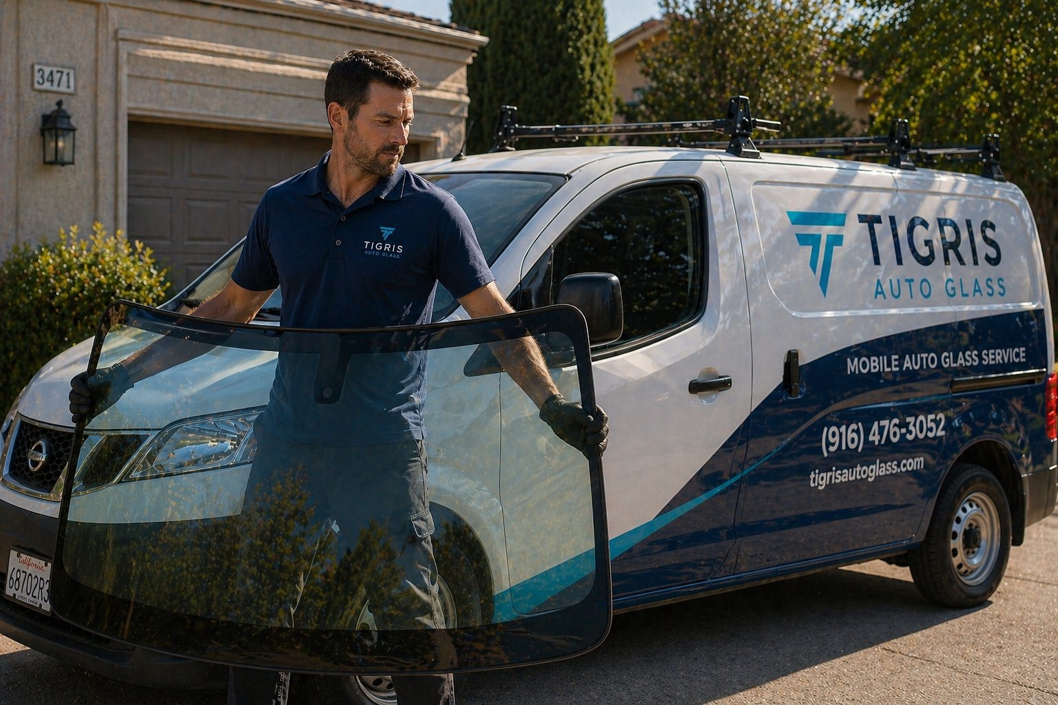 Tigris mobile auto glass van